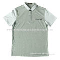 Men's premium golf polo shirt, contrast collar and sleeve design, comfortable for golfers dressing